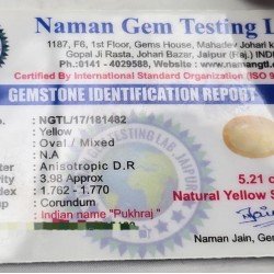 Bankok Pukhraj Stone – Natural Certified Yellow Sapphire for Wealth & Jupiter Strength